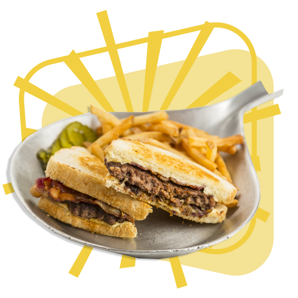 Cajun patty melt